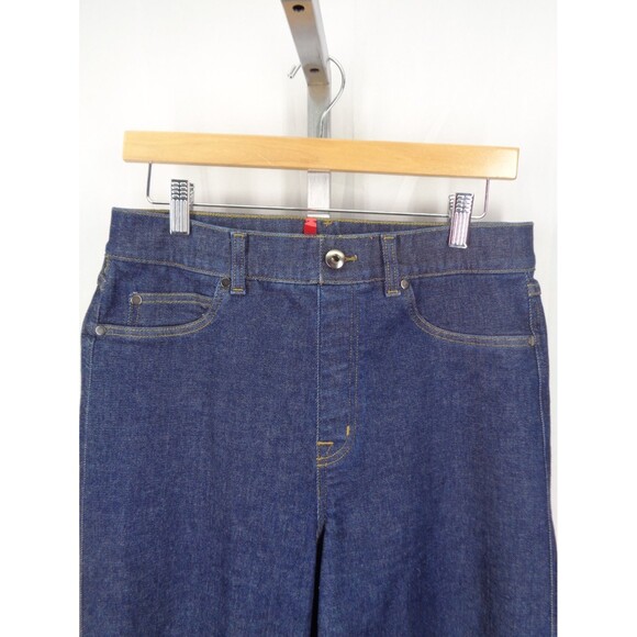 Spanx Wide Leg Pull On Jeans Size Large Tall Raw Indigo 20547T - Picture 7 of 12